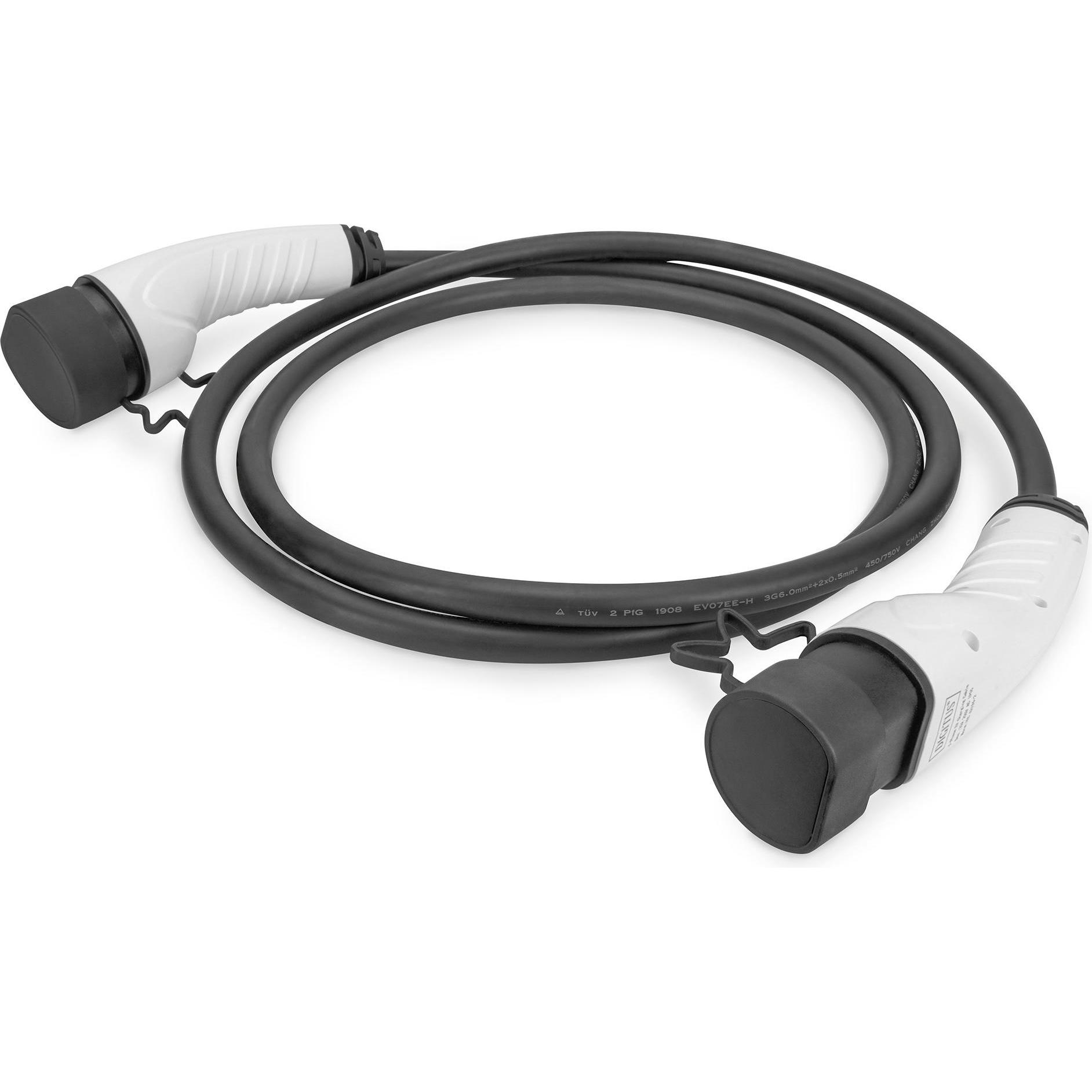 Digitus, Cavo di ricarica per auto elettrica, Three phase 32A - Type 2 to Type 2 charging cable (Tipo 2, 22 kW, 32 A, 5 m)