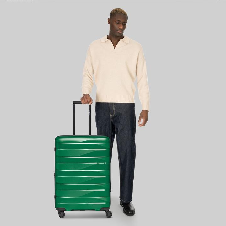 Actual product image Bergpfeil Travel 4-Rollen Trolley M 66 cm mit Dehnfalte (72 l)