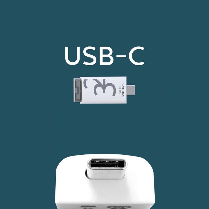 Image du produit Philips USB 3.2 32 Go Click Series Gen 1 USB-C (32 Go, USB 3.2)