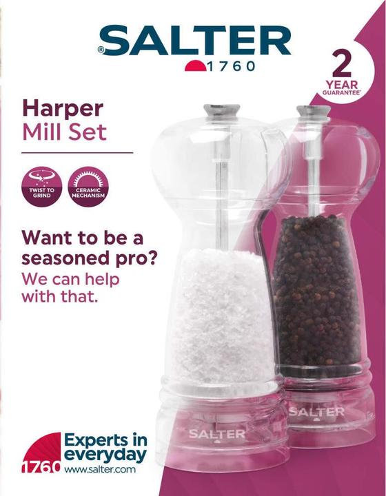 Actual product image Salter BW12949EU7 Harper Mill Set Transparent (Salt)