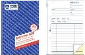 Actual product image Avery Delivery notes with receipt (50 x)