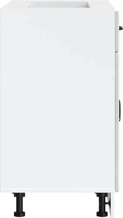 Image du produit vidaXL Élément bas de cuisine Lucca Gris béton Matériau bois Élément bas d'évier (80 x 46 x 81.5 cm)