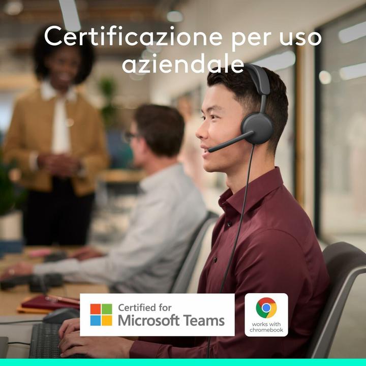 Produktbild Logitech Kabellos, Graphit (Kabelgebunden, Kabellos, USB-C, Microsoft Teams)