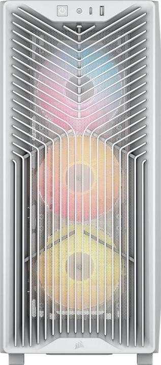 Actual product image Corsair 3200D RS ARGB Mid-Tower Performance Case, White (ATX, mATX, Mini-ITX)