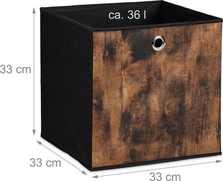 Actual product image Relaxdays 6x storage box (33 x 33 x 33 cm, 36 l)