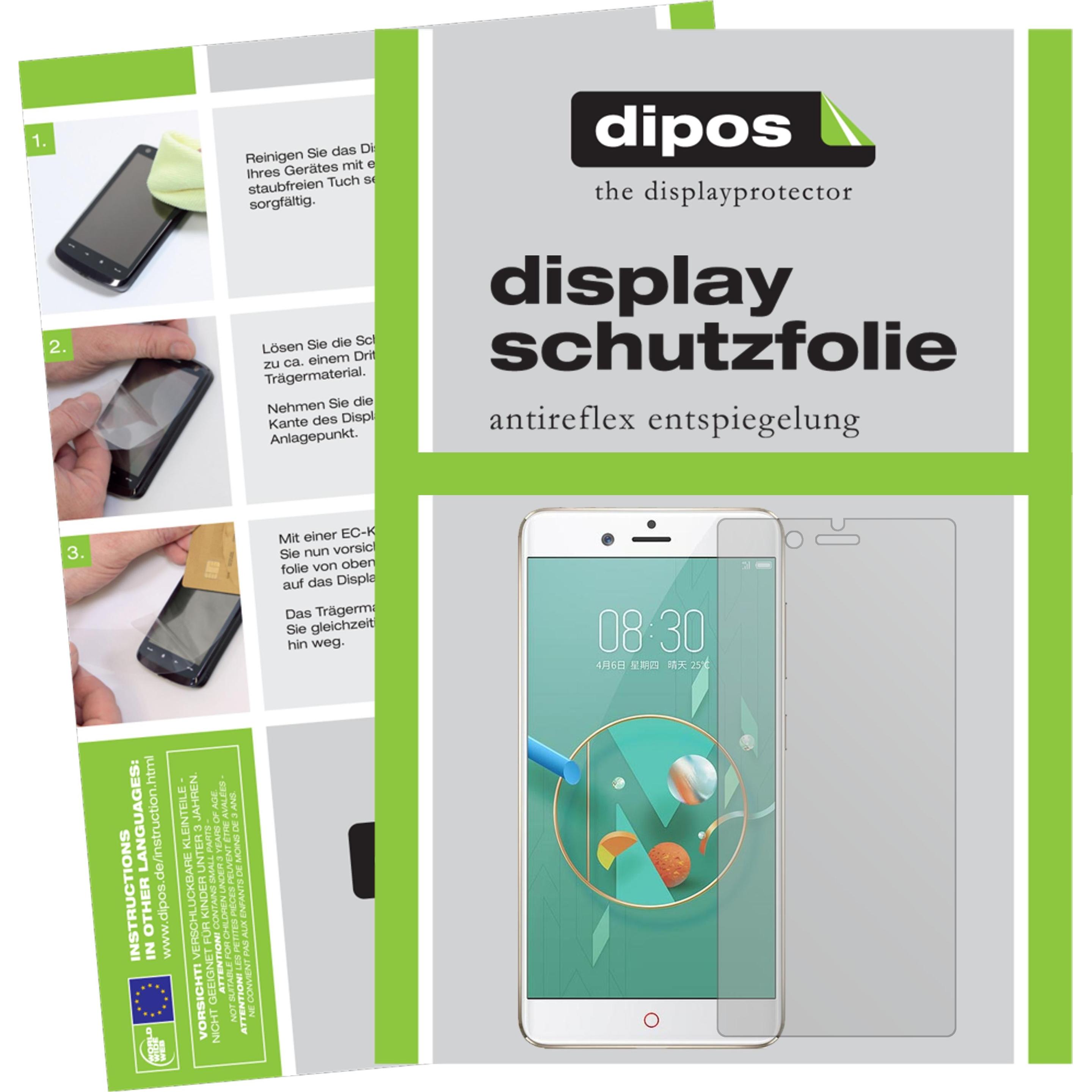 Dipos Displayschutzfolie Antireflex (6 Stück, ZTE Nubia Z17 Mini S), Smartphone Schutzfolie, Transparent