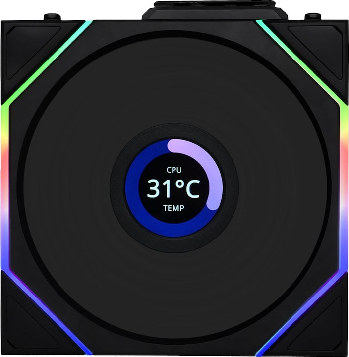 Produktbild Lian-Li UNI FAN TL Wireless LCD Lüfter, ARGB, PWM, 3er-Pack inkl. Controller - Reverse Blade, 120mm (120 mm, 3 x)