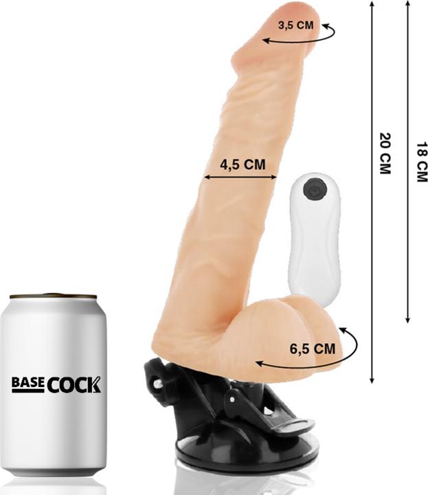 Produktbild Basecock Realistischer Dildo mit Vibration und Fernbedienung, 20cm