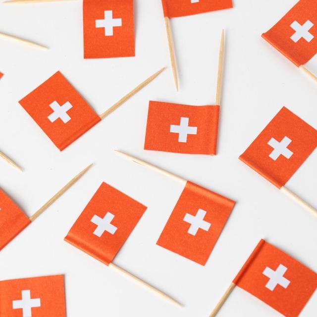 Actual product image Fiesta Switzerland mini flag sticks (50 Piece)
