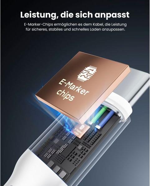 Produktbild iOttie Ausziehbar USB-C Zu USB-C Kabel 100W Weiss 2-Pack (1 m, 100 W)
