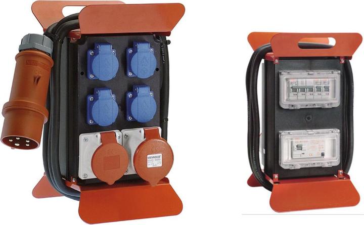 Productafbeelding Bachmann Stroomverdeler 400V CEE 2m FI 1x16A5p400V 1x32A5p400V 4Schutzk. (6 x, CEE 7/3, CEE)