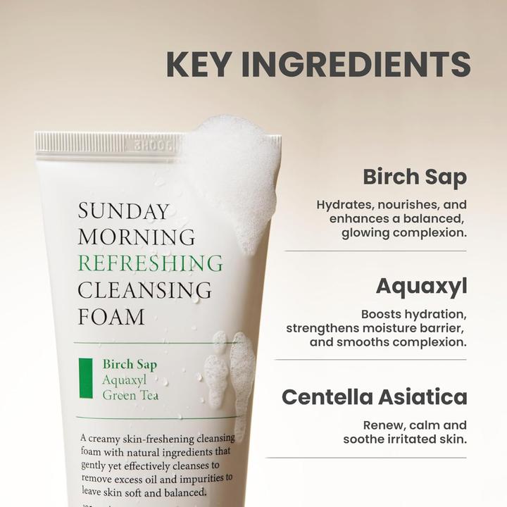 Actual product image Axis-Y 6+1+1 - Sunday Morning Refreshing Cleansing Foam (Facial cleansing wipes, 120 ml)