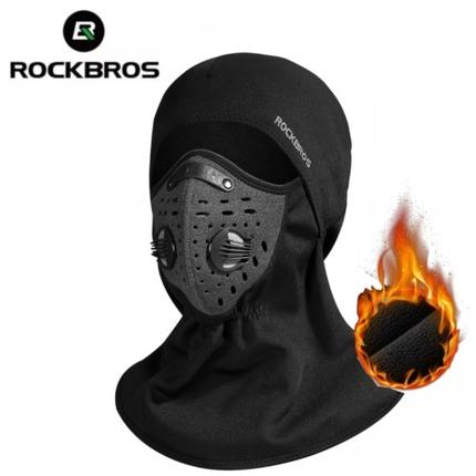 Actual product image Rockbros LF7127-1 New Velvet Sports Balaclava with Filter - Black