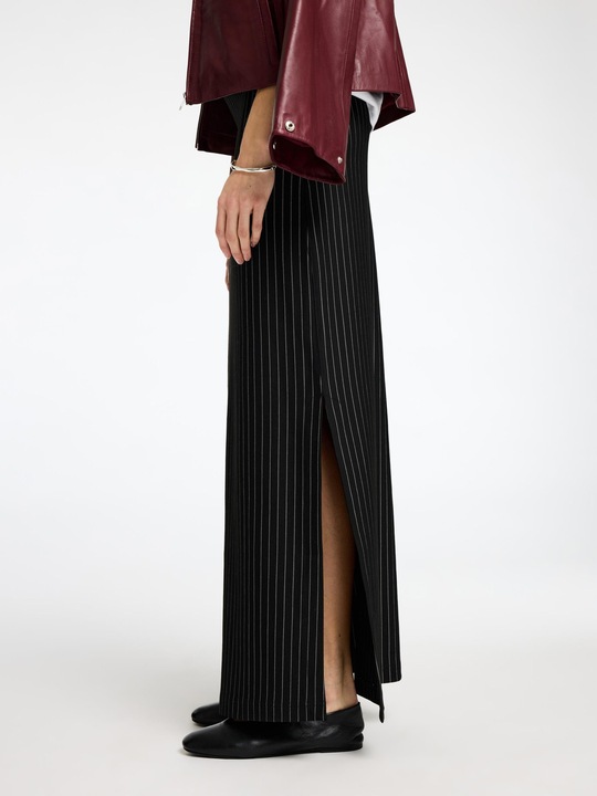 Actual product image Selected Femme Pinstripe viscose mix maxi skirt (S)
