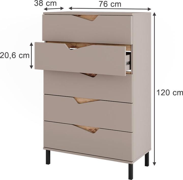Produktbild Vicco Marelle (76 x 38 x 120 cm)