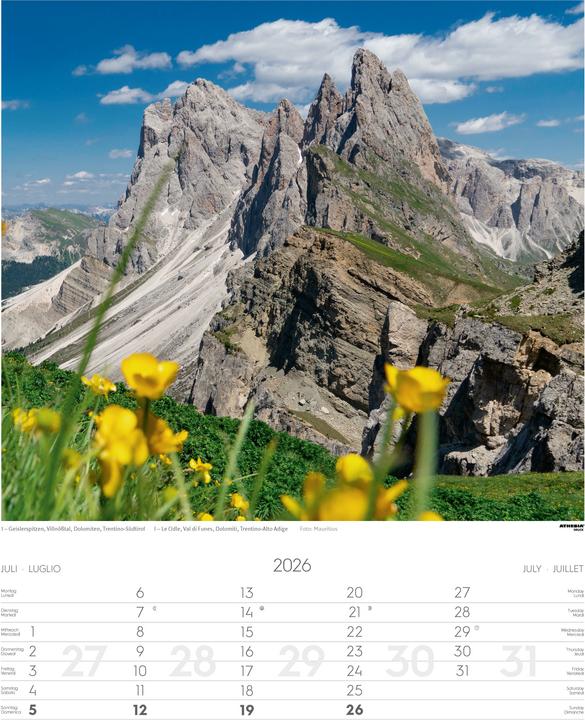 Produktbild Alpen Kalender 2026