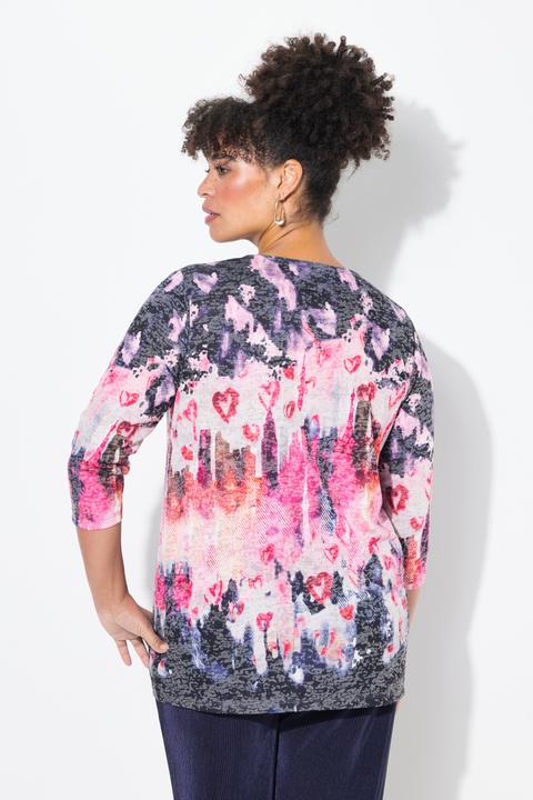 Produktbild Miamoda T-Shirt, Batikmuster mit Herzen und Glitzer (42)