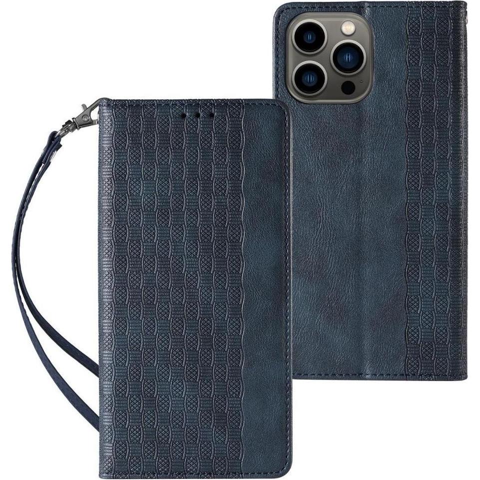 Thumbnail - Hurtel Magnet Strap Case for iPhone 12 Pro Max Pouch Wallet + Mini Lanyard Pendant Blue (Apple iPhone 12 Pro Max), Smart...