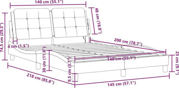 Image du produit vidaXL Bettgestell (180 x 200 cm)