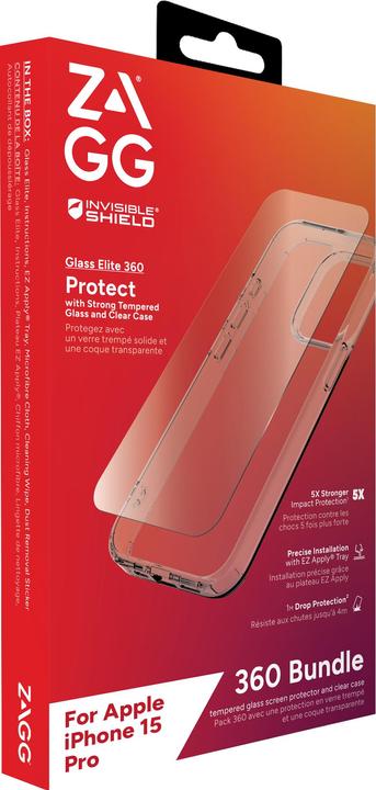 Immagine prodotto Zagg Invisibleshield Bndl Vetro (1 pz., Apple iPhone 15 Pro)
