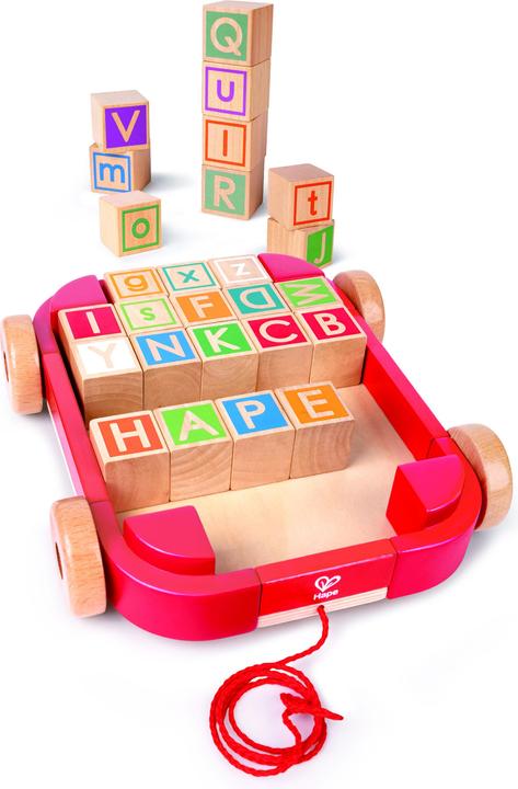 Immagine prodotto Hape Blocchi di lettere nel carrello estraibile