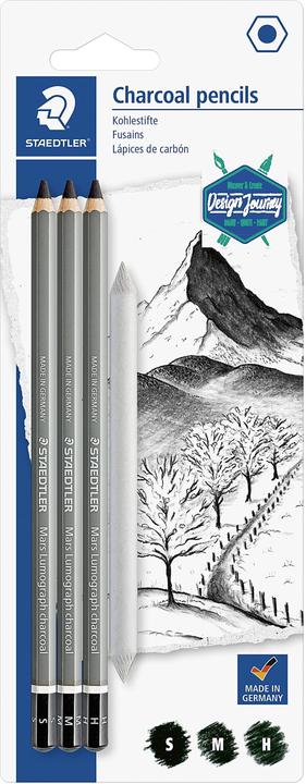Staedtler Charcoal pencils 'Mars Lumograph charcoal Design Journey (3x)