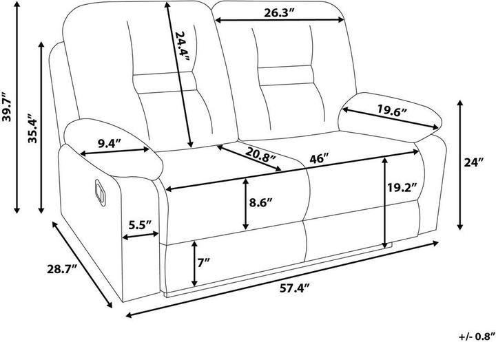 Produktbild Beliani Bergen (2-Sitzer)