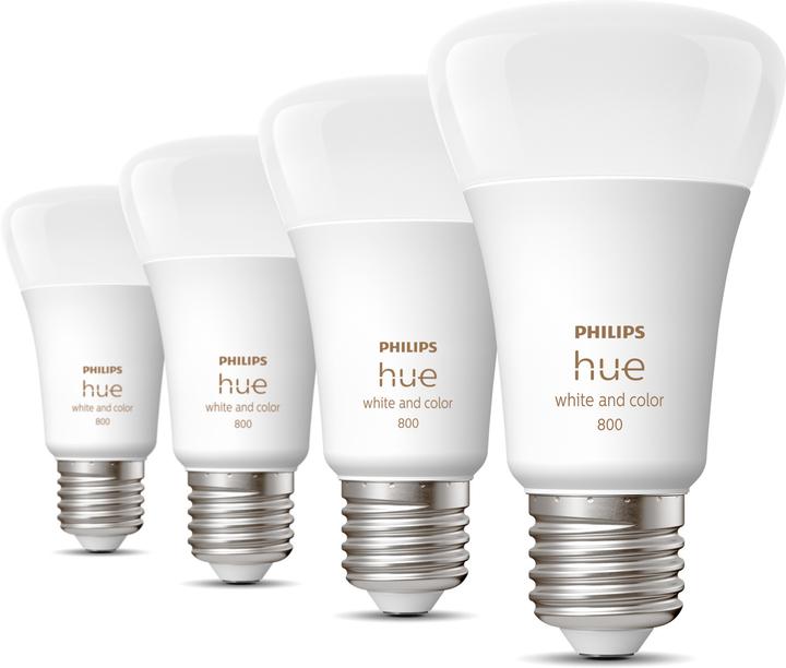 Produktbild Philips Hue White & Color Ambiance BT (E27, 806 lm, 4 x)