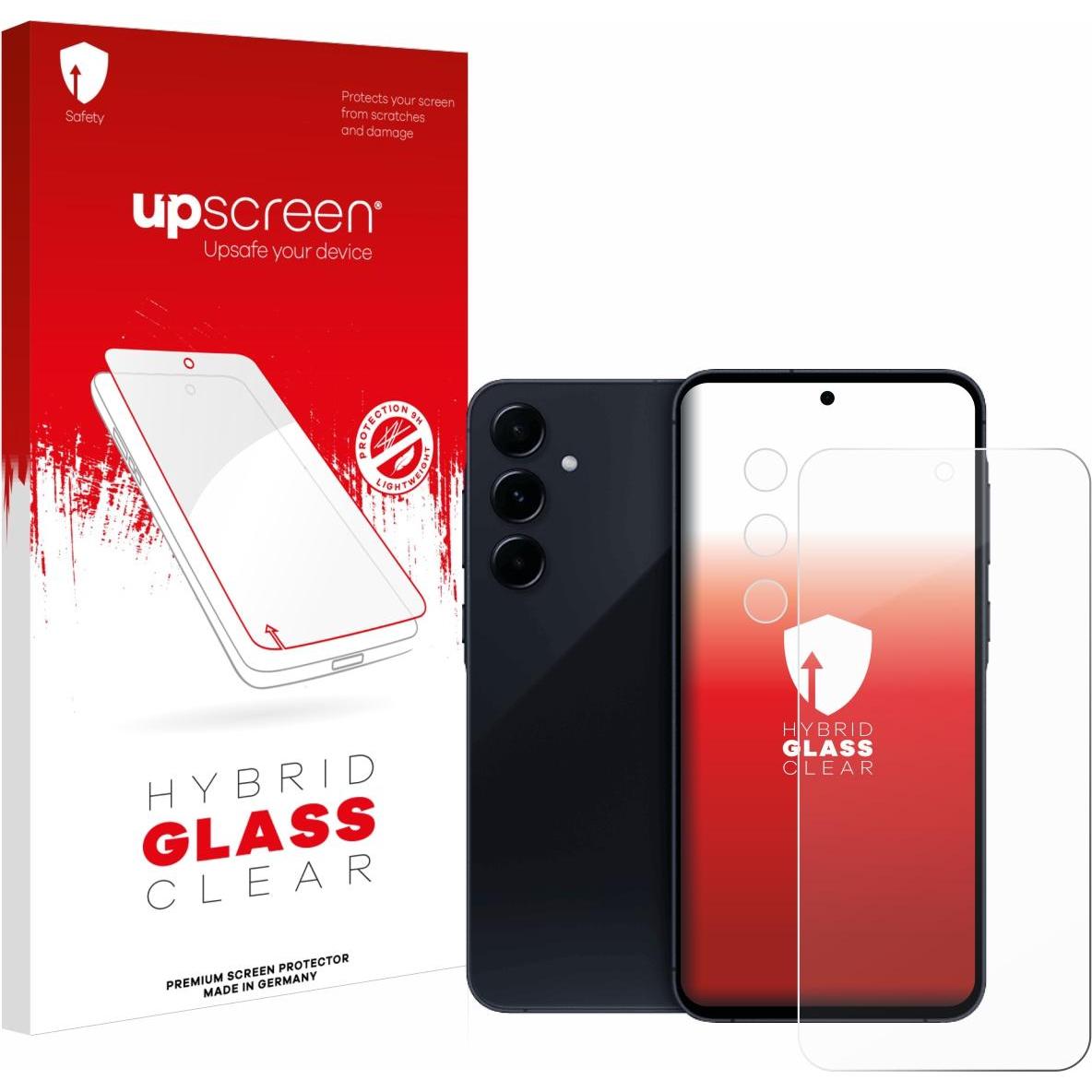 upscreen Schutzglas Schutzfolie Displayschutz Display Schutz Glas Folie klar (1 Stück, Samsung Galaxy A55), Smartphone S...
