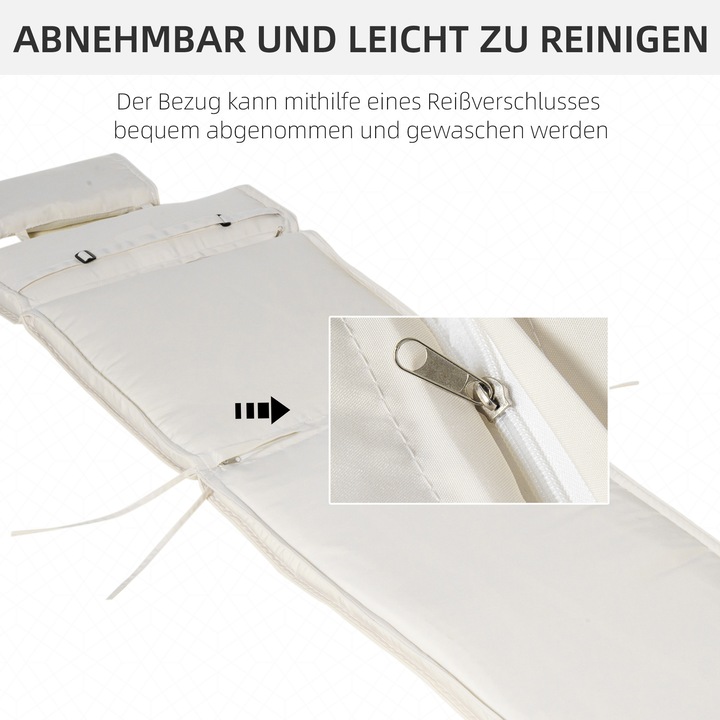 Produktbild Outsunny Liegenauflage mit Kopfkissen (198 x 53 x 5 cm)