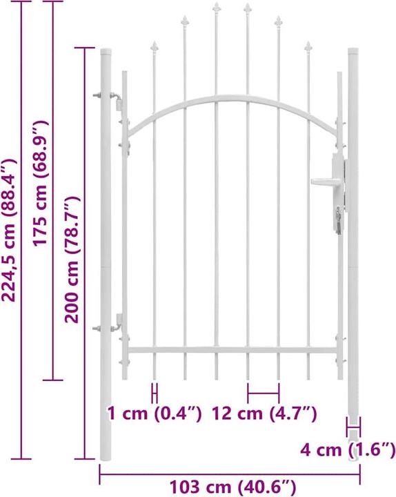 Produktbild vidaXL Zauntor
