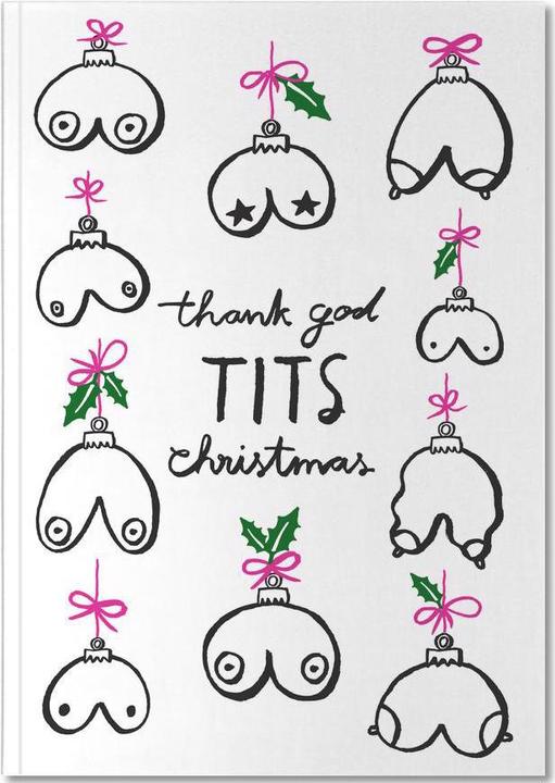 Actual product image Juniqe Tits Christmas - Nude (A4, Lined, Hardcover)