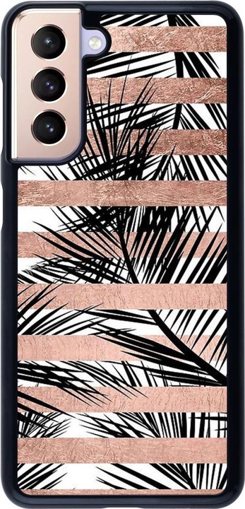Produktbild PhoneLook Hülle Palm trees gold stripes (Samsung Galaxy S21 5G)