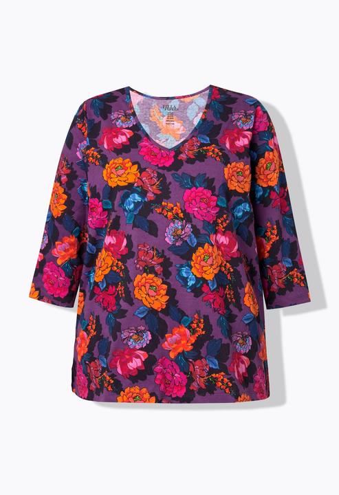 Immagine prodotto Ulla Popken Maglia dal taglio svasato con scollo a V e maniche a 3/4 (60)