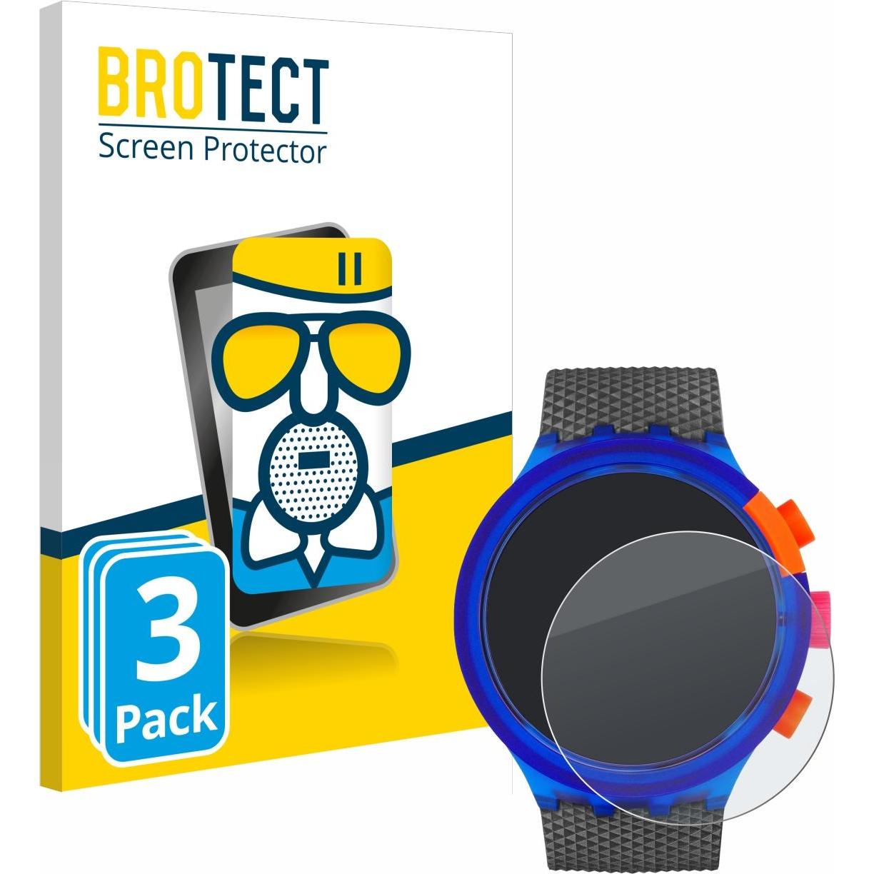 BROTECT Schutzglas Schutzfolie Displayschutz Display Schutz Glas Folie matt, Smartwatch Schutzfolie, Grau