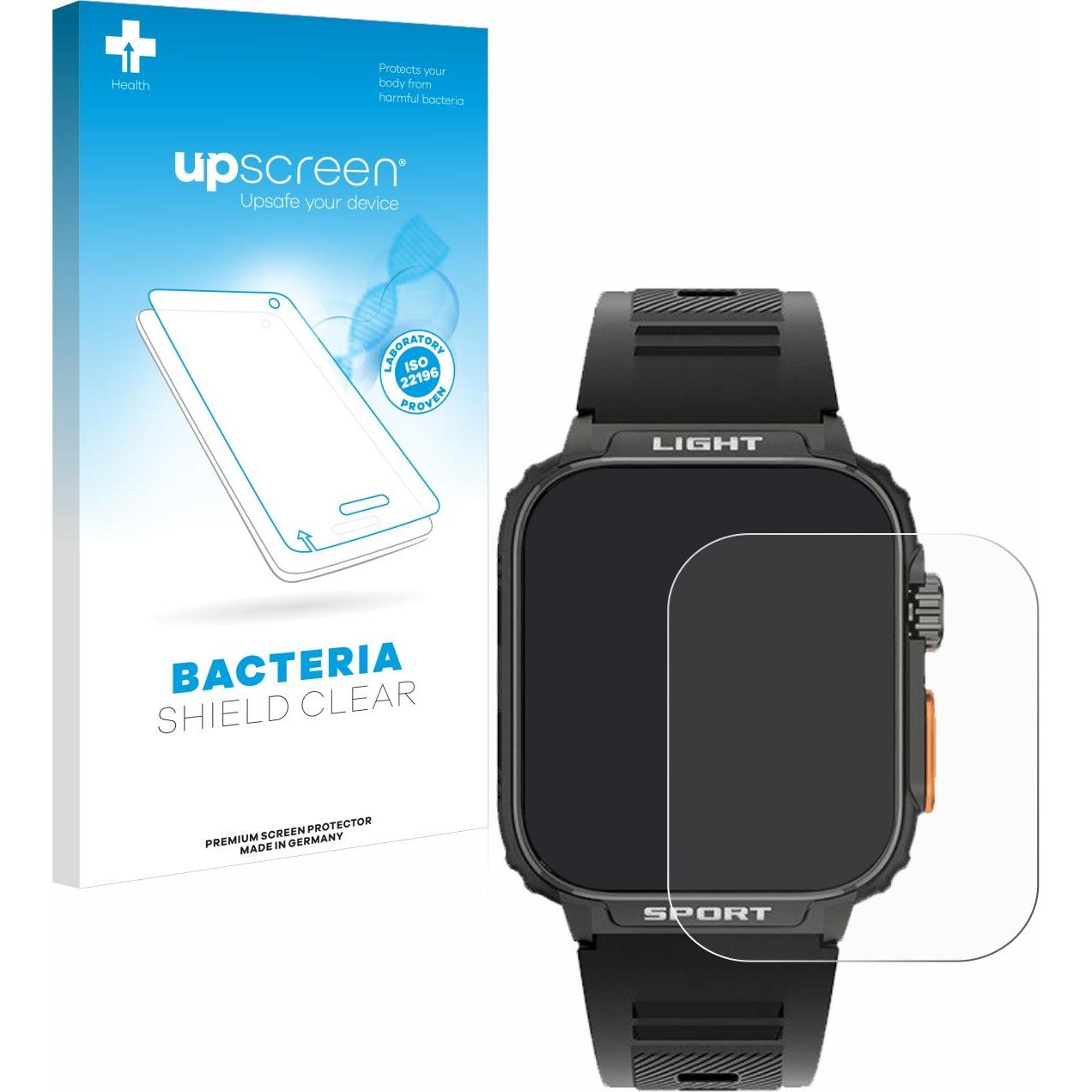 upscreen Schutzfolie Displayschutz Displayschutzfolie Folie Klar antibakteriell, Smartwatch Schutzfolie, Transparent