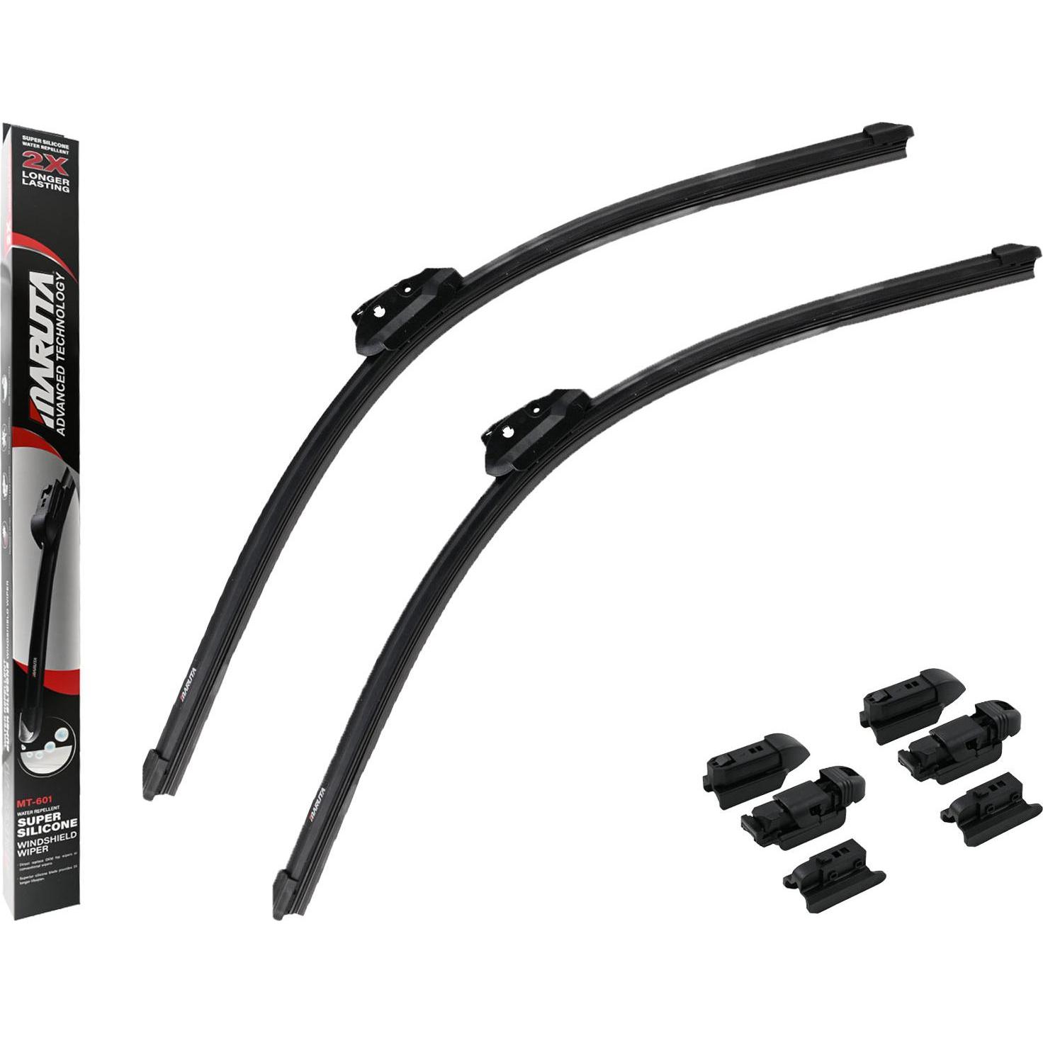 Maruta, Wischerblätter, Scheibenwischer SET 550 mm / 550 mm für Frontscheibe, Aero-dynamik optimierte Wischerblätter aus...