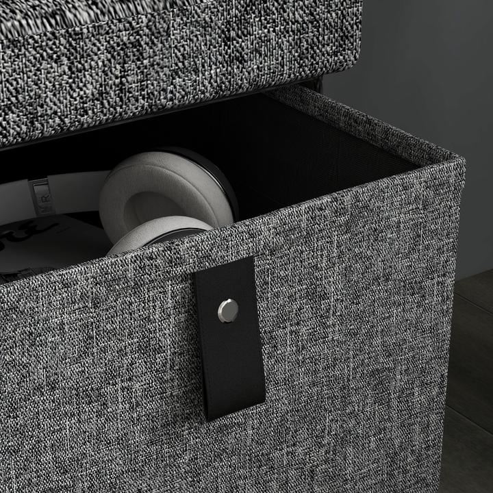 Immagine prodotto Homcom Schuhbank Polyester Dunkelgrau (38 x 38 x 38 cm)