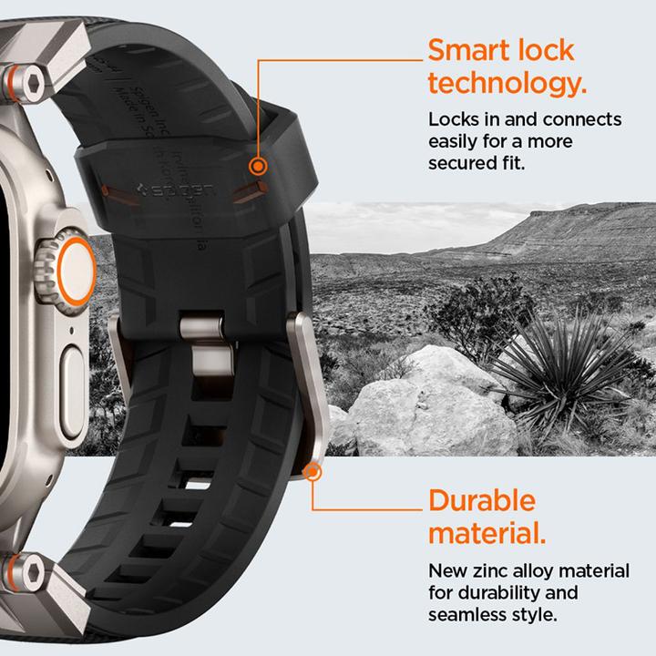 Image du produit Spigen Dura Pro Armor (35 mm, Polyuréthane thermoplastique (TPU), Nylon, Watch Series 7 (45mm), Watch Series 7 (44 mm), Watch Series 3 42mm)