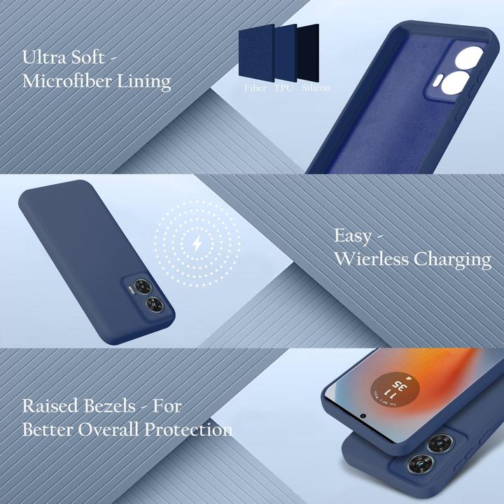 Actual product image Cadorabo Case for Motorola Moto Edge 50 Fusion TPU Liquid Silicone Cover (Motorola Edge 50 Fusion)