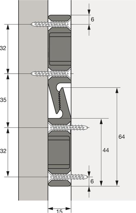 Actual product image Hettich Multi-Clip (Suspension connector, 1 pcs.)