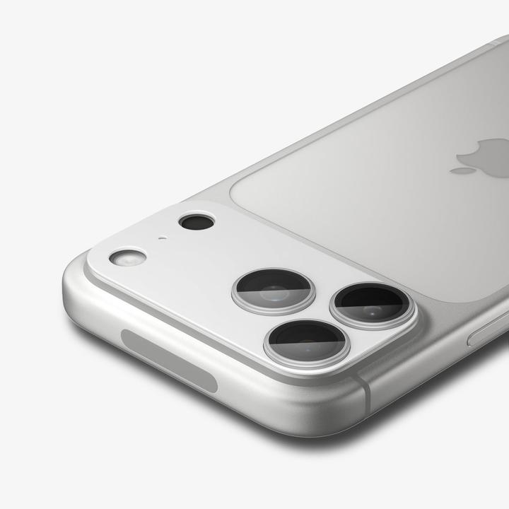 Actual product image Spigen Optik Pro XL EZ Fit iPhone 17 Pro Max Lens Protector Silver (2 pcs., Apple iPhone 17 Pro Max)