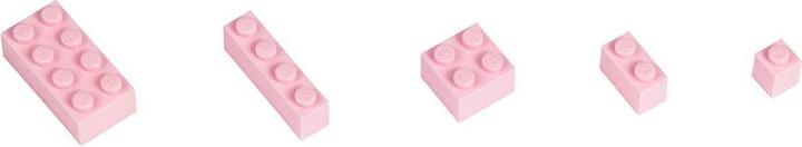 Image du produit Q-Bricks Blocs de construction Unicolor rose clair