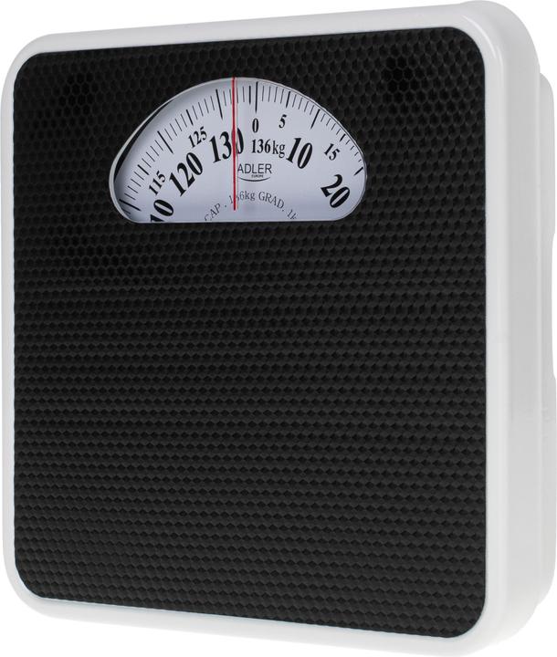 Actual product image Adler AD 8179 personal scale Square Black, White Mechanical personal scale (130 kg)