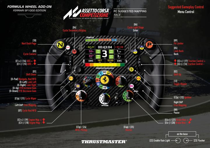 Actual product image Thrustmaster AddOn Thrustm. Ferrari SF1000 Edition-WO Lenkrad (PS5/PC) retail (PC, PS4, PS5)
