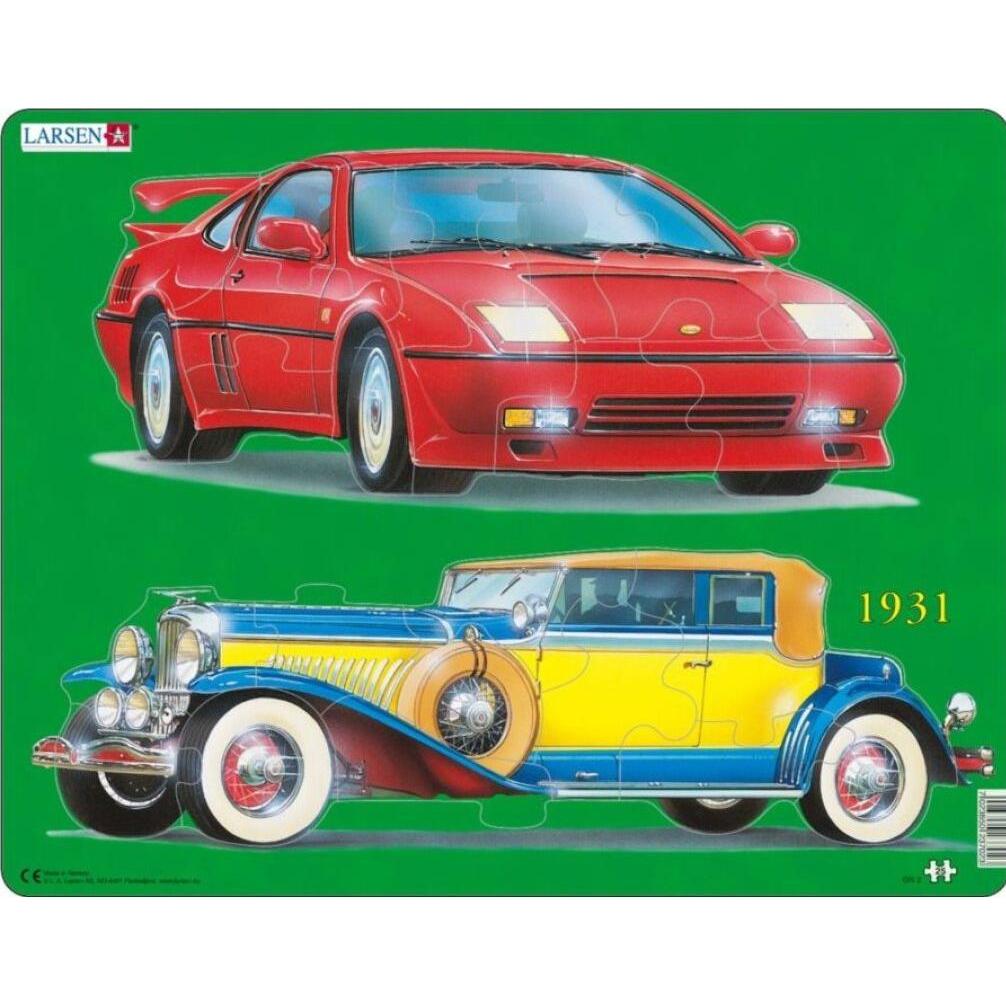 Larsen Puzzle Autos - Geschichte und Gegenwart 25 Teile (25 Teile)