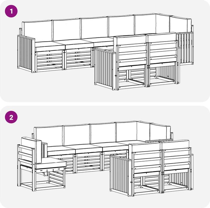 Produktbild vidaXL Outdoor-Sofa