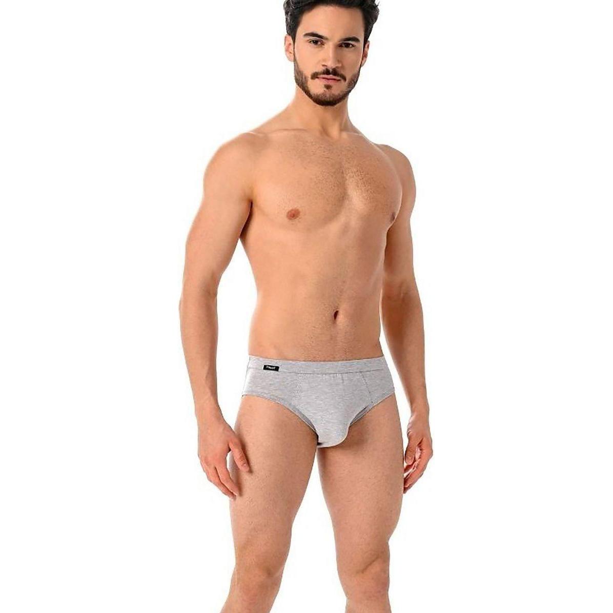 Teyli, Herren, Unterhosen, Herrenslips, Grau, (XXL)