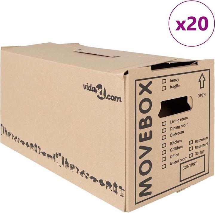 Produktbild vidaXL Umzugskisten (31.5 x 31.5 x 31.5 cm)