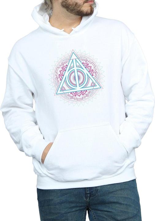 Actual product image Mens Neon Deathly Hallows Hoodie (S)